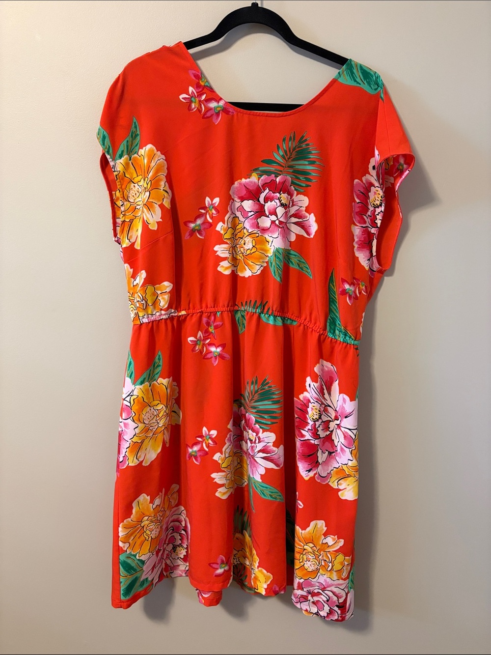 Women’s Bright Red Floral Dress